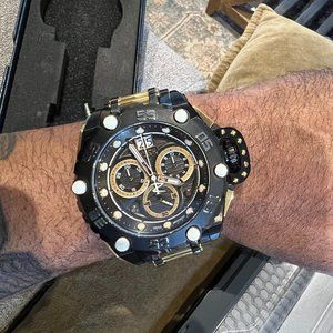 Invicta Flying Fox Men's Watch - 52.5mm, Black, Gold, Titanium